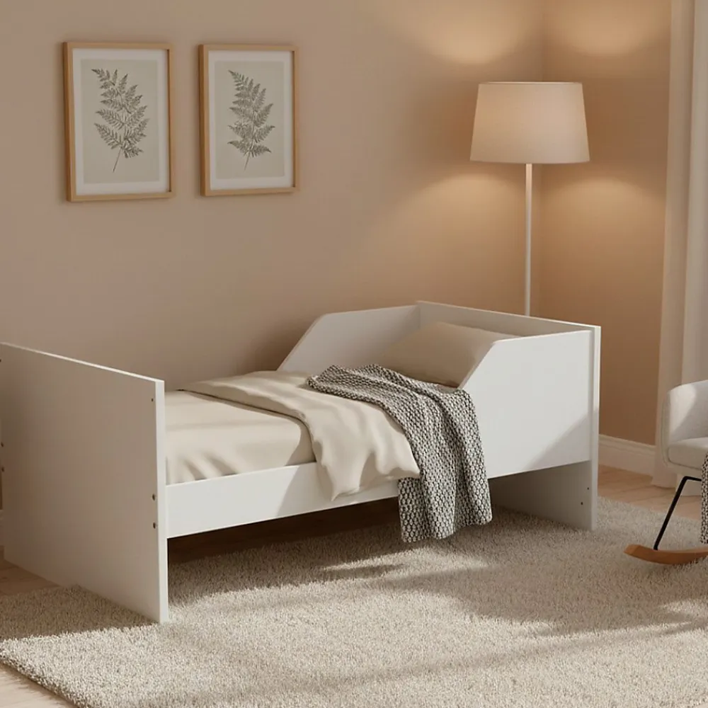 Monmobilierdesign Lit évolutif Bébé Convertible En Lit Enfant Blanc 140x70* Lit Coffre