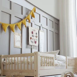 Petits-Meubles Lit 90x190 barrières et sommier inclus pieds 1 cm Adèle Bois*Enfant Lit Enfant