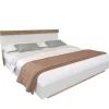 Lit 180x200 cm avec rangement intégré et tête de lit décor chêne Sonoma, design flottant moderne>Redom Discount
