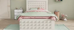 Redom Lit 90x190 cm avec tiroir et grand espace sous-lit 26 cm, design créatif en bois blanc, idéal enfant* Ensemble Sommier Et Matelas