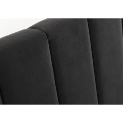 Lit 160x200 cm en velours noir - CAMBRIDGE><noscript><img width=