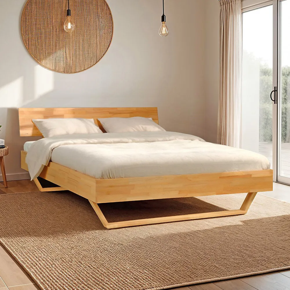 Lit 160x200 cm TAO + Sommier / Hêtre massif huilé>Weber Industries Outlet