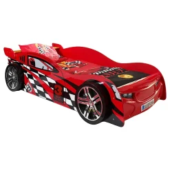 Petits-Meubles Lit 90x200 Night Speeder Sommier inclus Vipack Car beds - Rouge*Enfant Lit Enfant