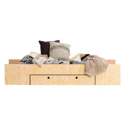 Petits-Meubles Lit 90x190 sommier et tiroir inclus Tristan Bois*Enfant Lit Enfant
