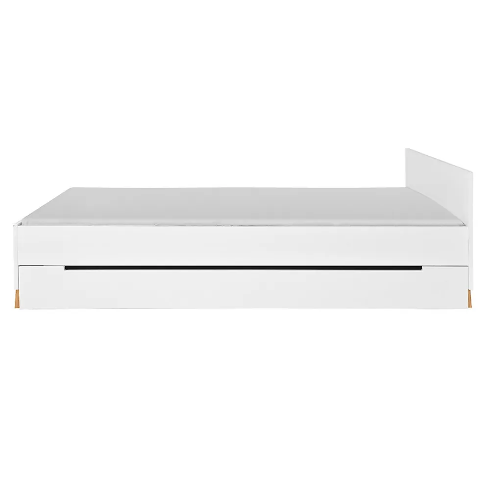 Lit 90x200 sommier et tiroir inclus Novelies Zara Blanc>Petits-Meubles Discount