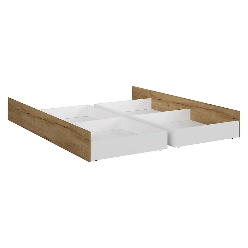 Lit 180x200 sommier et tiroirs inclus Hella Bois>Petits-Meubles Discount