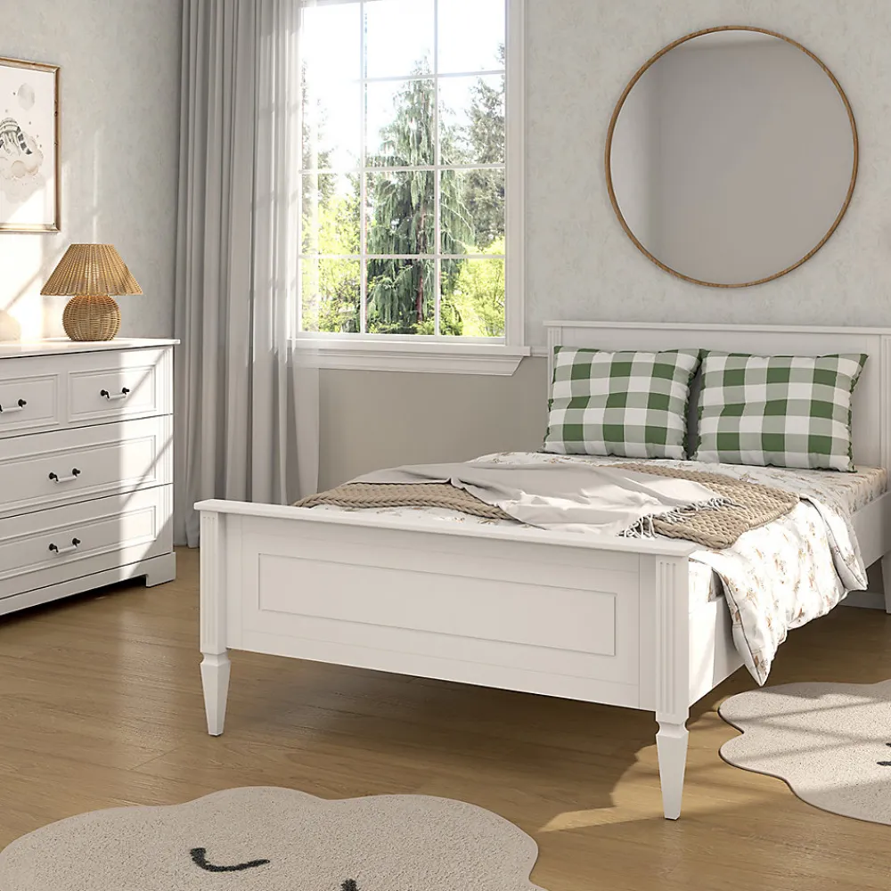 Lit 120x200 sommier inclus Bellamy Ines Blanc>Petits-Meubles Outlet