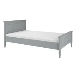 Petits-Meubles Lit 120x200 sommier inclus Bellamy Ines Gris*Enfant Lit Enfant