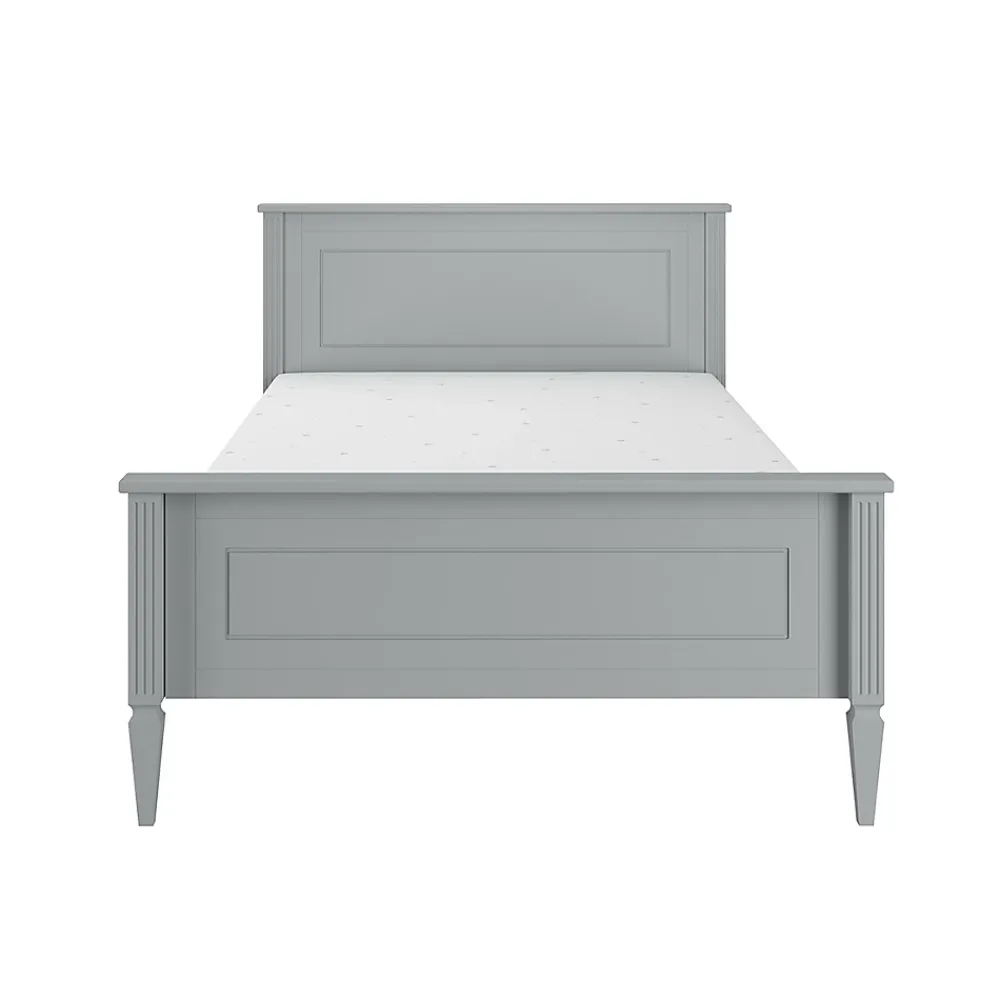 Petits-Meubles Lit 120x200 sommier inclus Bellamy Ines Gris*Enfant Lit Enfant