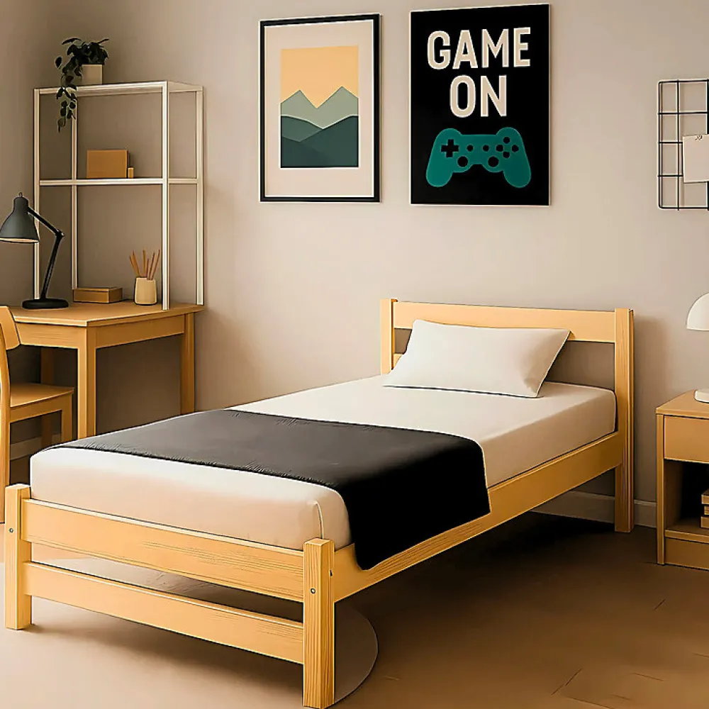Lit 90x200 sommier inclus Kocot Kids Axel Bois>Petits-Meubles New