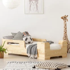 Lit 90x190 sommier inclus Lilian Bois><noscript><img width=