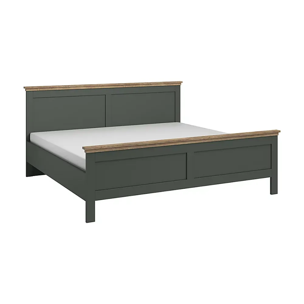 Petits-Meubles Lit 140x200 sommier inclus Martin Vert et Bois* Lit Double