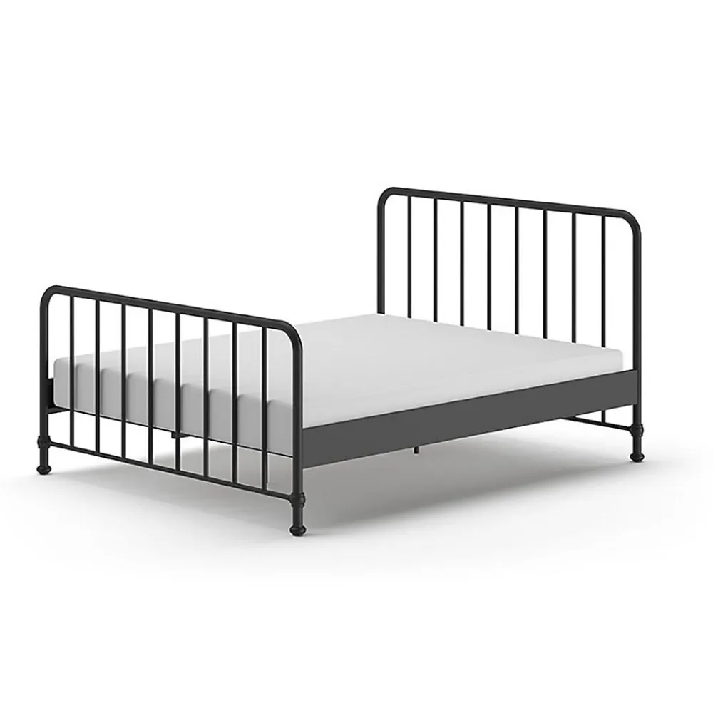 Lit 160x200 sommier inclus Vipack Bronxx Noir mat>Petits-Meubles New