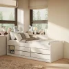 Lit 90x200 sommier matelas et tiroirs inclus Kocot Kids Leon Blanc>Petits-Meubles Hot