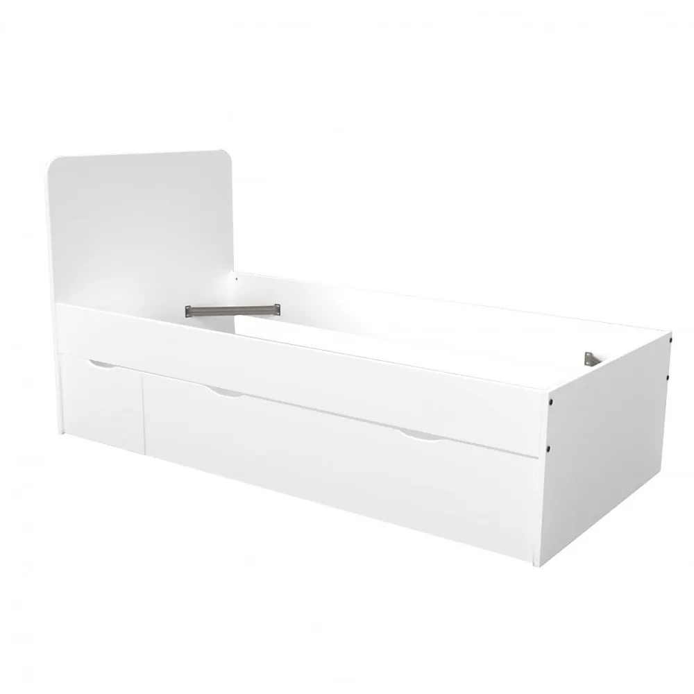 Lit ZENIA 90x190 + 1 chevet + 1 tiroir / Blanc>Weber Industries Best