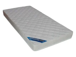 Lits superposés cabane 2 x 90 x 190 cm - Pin et MDF - Blanc + Matelas - LIDOVARA><noscript><img width=