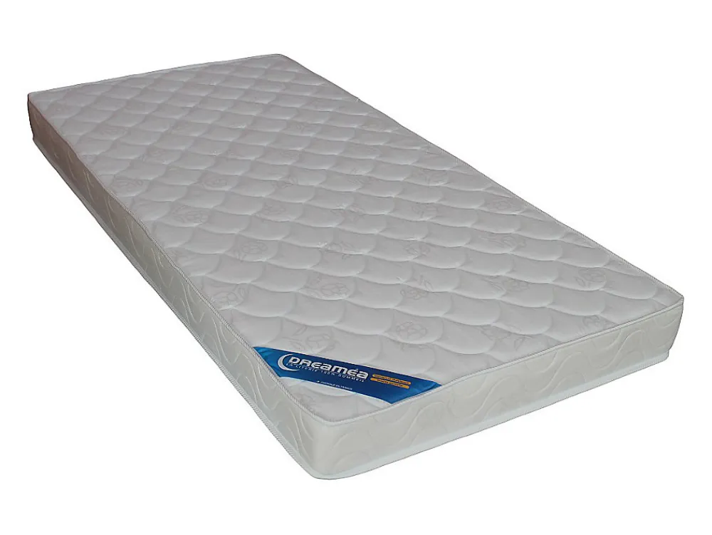 Lits superposés cabane 2 x 90 x 190 cm - Pin et MDF - Blanc + Matelas - LIDOVARA>Vente-unique Online