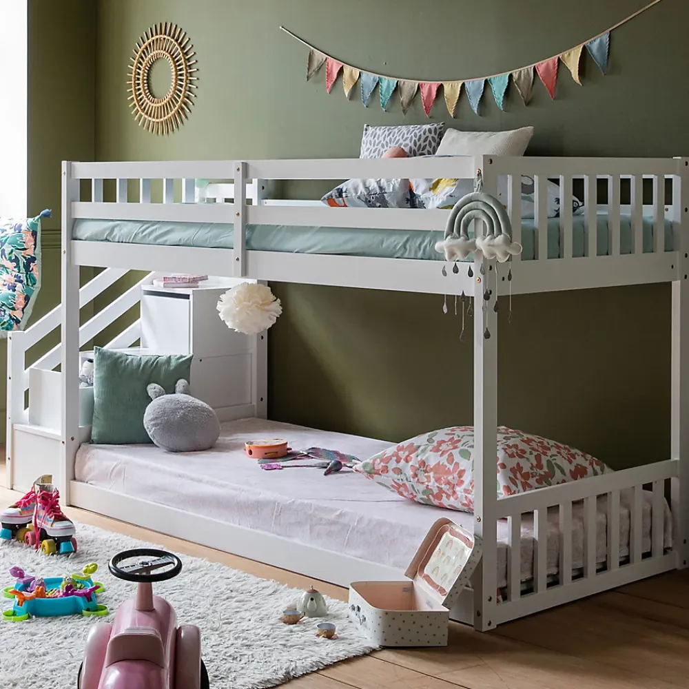 Happy Garden Lits superposés pour enfants 190x90cm blanc CELESTINE -*Enfant Lit Enfant