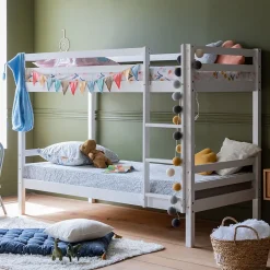 Happy Garden Lits superposés pour enfants 190x90cm blanc AMBRE -*Enfant Lit Enfant