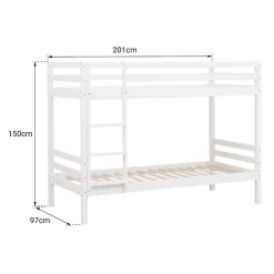Happy Garden Lits superposés pour enfants 190x90cm blanc AMBRE -*Enfant Lit Enfant