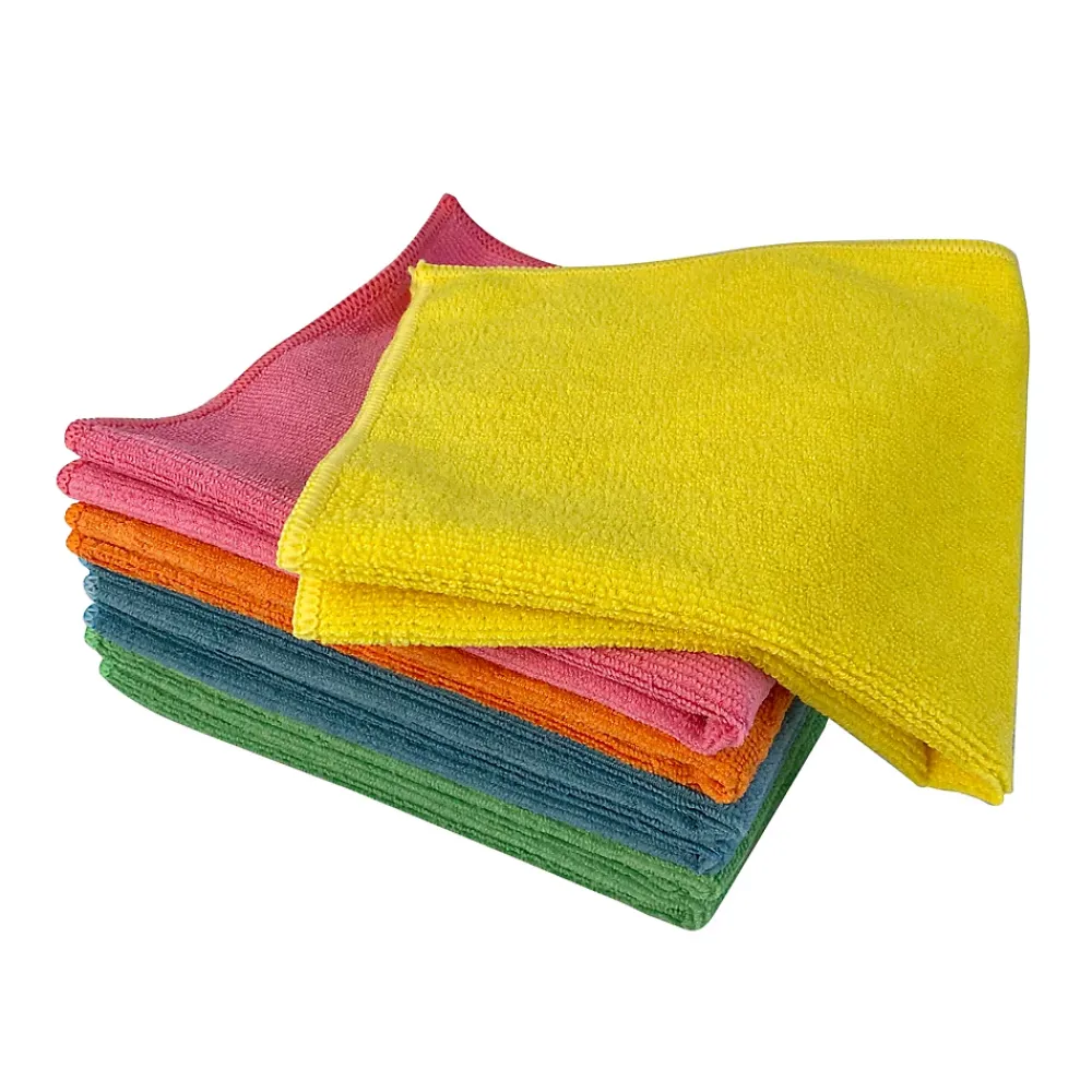 GoodHome Lot 5 chiffons de nettoyage microfibre multicouleur L.40 x l.38cm* Chiffon