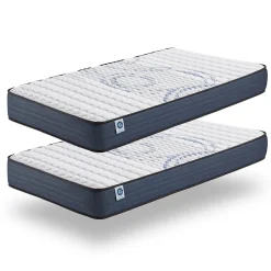 Lot 2 Matelas 70x190 à mémoire de forme - Épaisseur 15 cm - Blue Latex - 7 zones de confort - Hypoallergénique - Perfect Dream>Naturalex Clearance