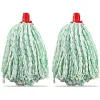 Juanio Lot 2 mop, serpillère à franges pour balai, recharge vadrouille, tête de rechange de balai en microfibre super absorbante- H 30 cm* Serpillère