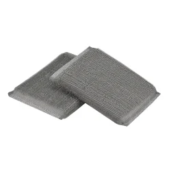 Lot 2 éponges à récurer gris argenté L.13 x l.2 x ep.9 cm* Eponge