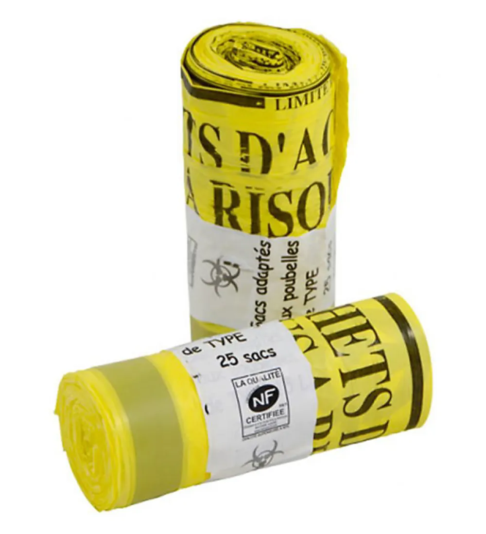 Lot 500 Sacs DASRI Jaune pour déchets à risques infectieux 15L 20L 100L Litres Taille - 15L-DASRI>Pro Et Discount Discount