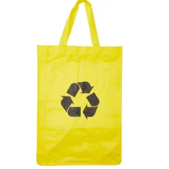 Lot 3 sacs de recyclage ménagers l.31 x H.44 cm bleu, vert et jaune* Sac Poubelle