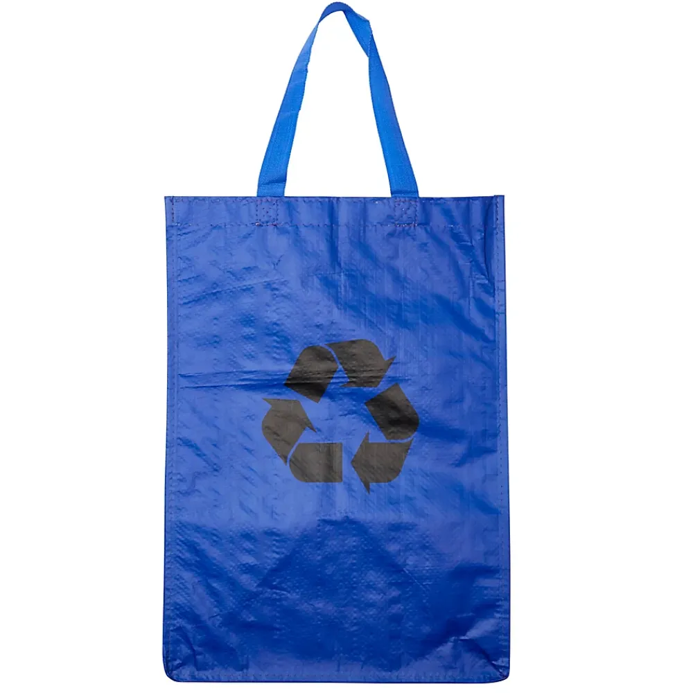 Lot 3 sacs de recyclage ménagers l.31 x H.44 cm bleu, vert et jaune* Sac Poubelle