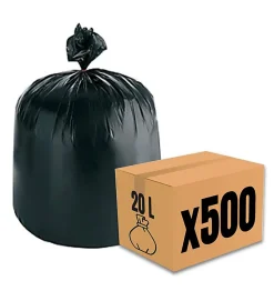 Lot 500 sacs poubelle à déchet Rouleaux de 20L 30L 50L 100L 110L 130L Litres Taille - 20L-NOIR>Pro Et Discount Discount