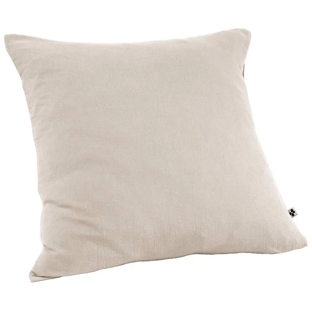 Meubletmoi Lot 2 taies d'oreillers 60x60 cm double gaze de coton écru - PEPA 1* Taie D'Oreiller