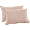 Lot 2 taies d'oreillers 50x70 cm double gaze de coton rose - PEPA 2>Meubletmoi