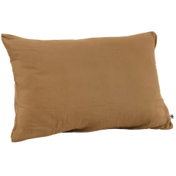 Meubletmoi Lot 2 taies d'oreillers 50x70 cm double gaze de coton camel - PEPA 2* Taie D'Oreiller