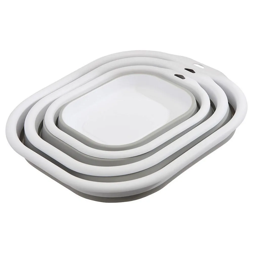 Lot de 3 Bassines Retractable Grises 3+5+10L - Gris->5Five Sale