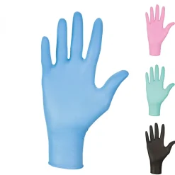 Vivezen Lot de 5 boites de 100 gants en nitrile jetables - non poudrés - Taille XL - Bleu -* Gants De Ménage