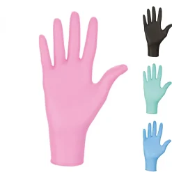 Vivezen Lot de 2 boites de 100 gants en nitrile jetables - non poudrés - Taille L - Rose -* Gants De Ménage