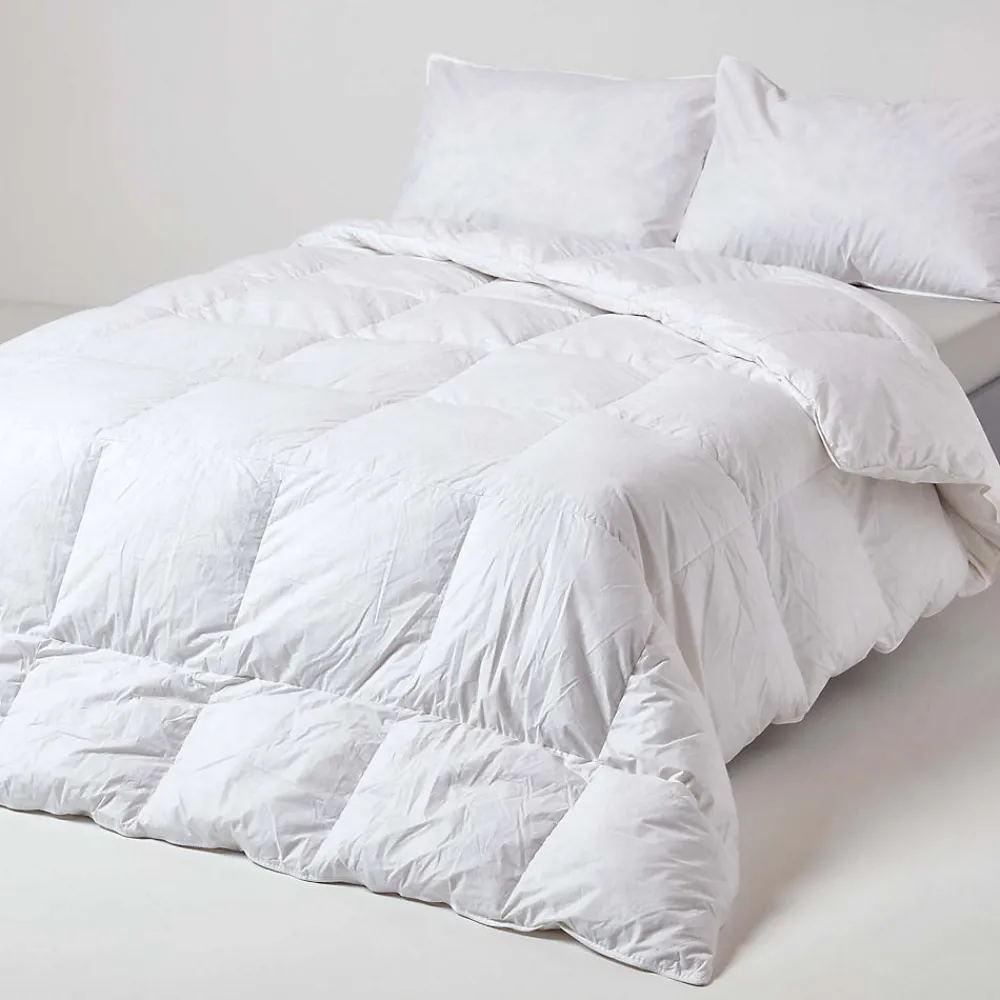 Lot de 2 couettes 4 saisons 260 x 220 cm en duvet et plumes de canard 9 + 4.5 Tog ->Homescapes Sale