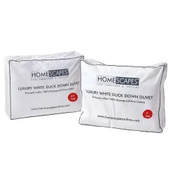 Homescapes Lot de 2 Couettes de Luxe 4 saisons en duvet de canard 9 + 4.5 Tog, 230 x 220 cm -* Couette