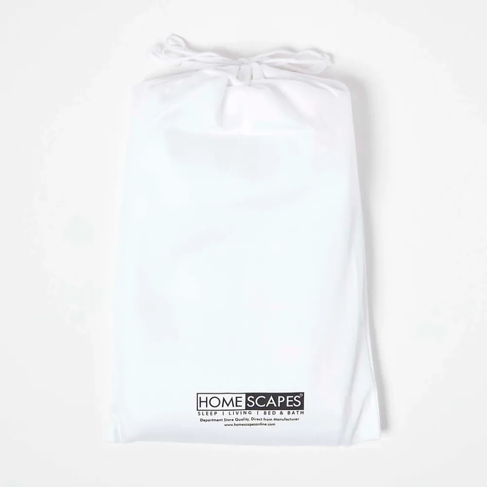 Homescapes Lot de 2 draps housse lit bébé en coton égyptien bio 400 fils blanc, 70 x 140 cm -* Drap Housse|Drap Housse