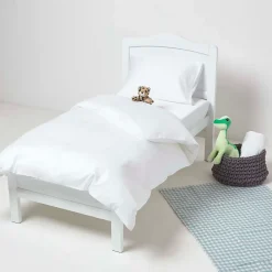 Homescapes Lot de 2 draps housse lit bébé en coton égyptien bio 400 fils blanc, 70 x 140 cm -* Drap Housse|Drap Housse