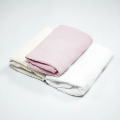 Sevira Kids Lot de 3 Draps housses couffin en gaze de coton Pastel* Drap Housse|Drap Housse