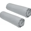 Lot de 2 draps housses TODAY Essential - 140 x 190 cm - 2 personnes - 100% Coton - Acier>Todays Tools Best