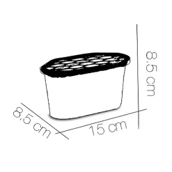 Juanio Lot de 2 déshumidificateur pour l'humidité, absorbeur d'humidité 180 gr, capacité 350 ml - L 15 x Profondeur 8.5 x Hauteur 8.5 cm* Déshumidificateur D'Air