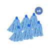 Lot de 6 franges en viscose bleu>MSV