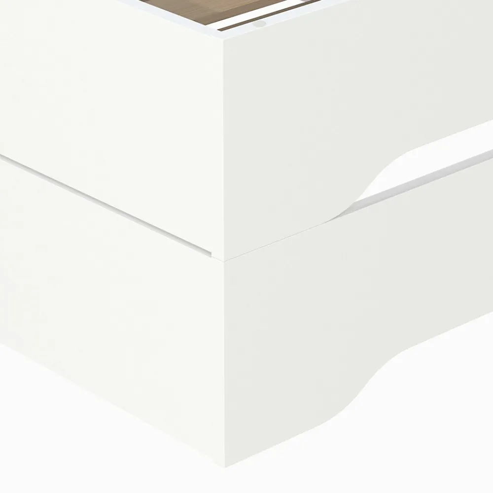 Weber Industries Lot de 2 lits empilables BINGO 90x190 + 2 sommiers / Blanc* Lit Simple