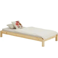Idimex Lot de 2 lits superposables 80x190 cm RINO en pin massif, vernis naturel* Lit Avec Rangement