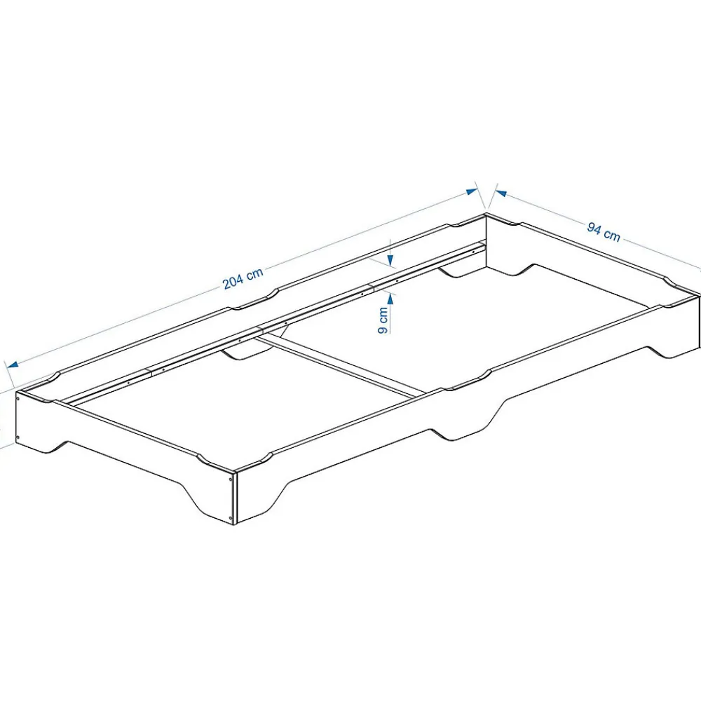 Idimex Lot de 2 lits superposables RONNY en pin, 90 x 200 cm, lasuré blanc* Lit Avec Rangement