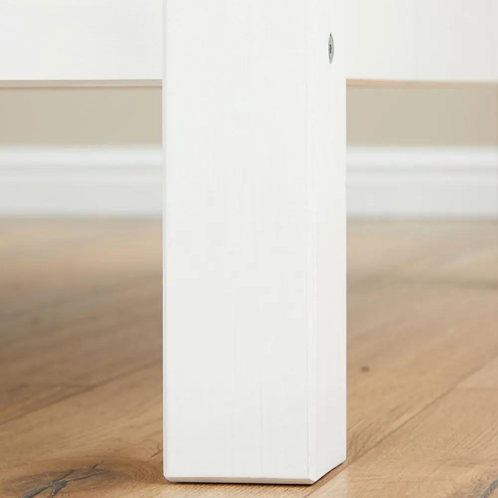 Lot de 2 lits superposables 90x190 cm RINO en pin massif lasuré blanc>Idimex Best